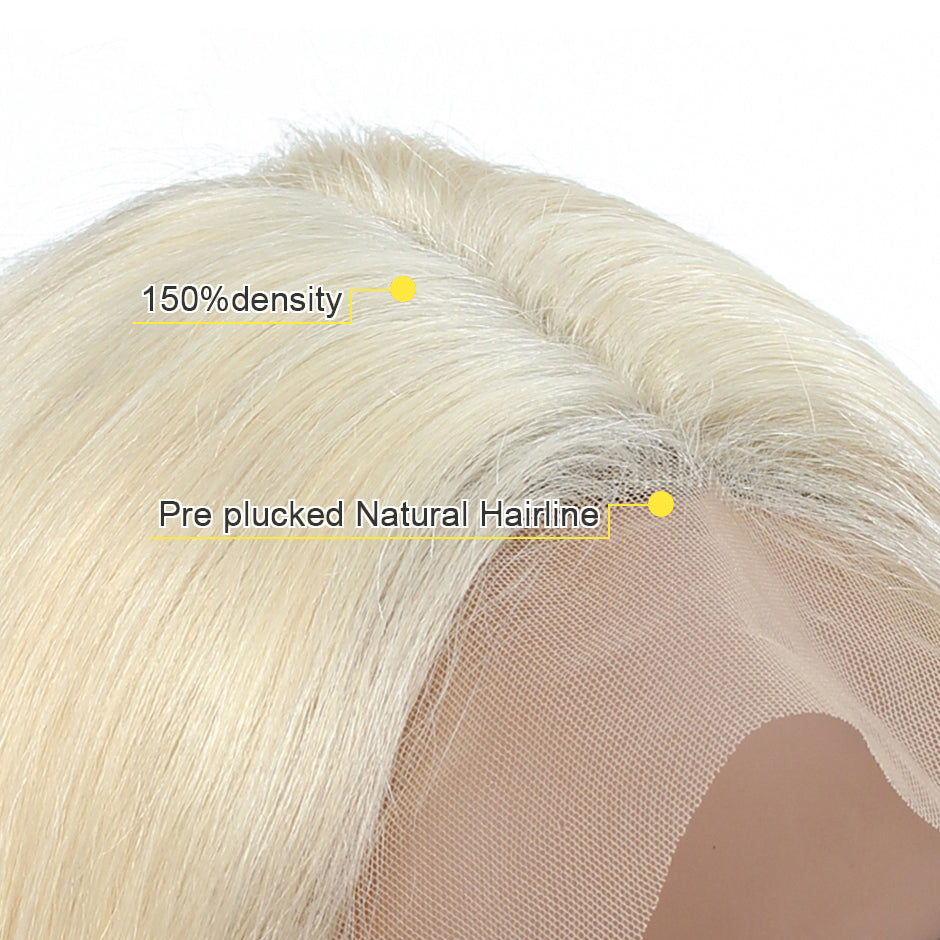Talktohair 613 Blonde Lace Front Wigs Human Hair 13x4 150% Density Straight Lace Frontal Wig