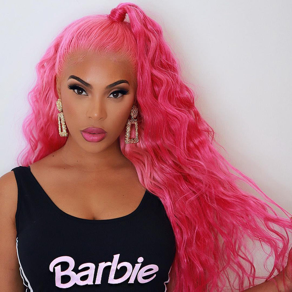 Body Wave Pink Pre-plucked Lace Frontal Wig