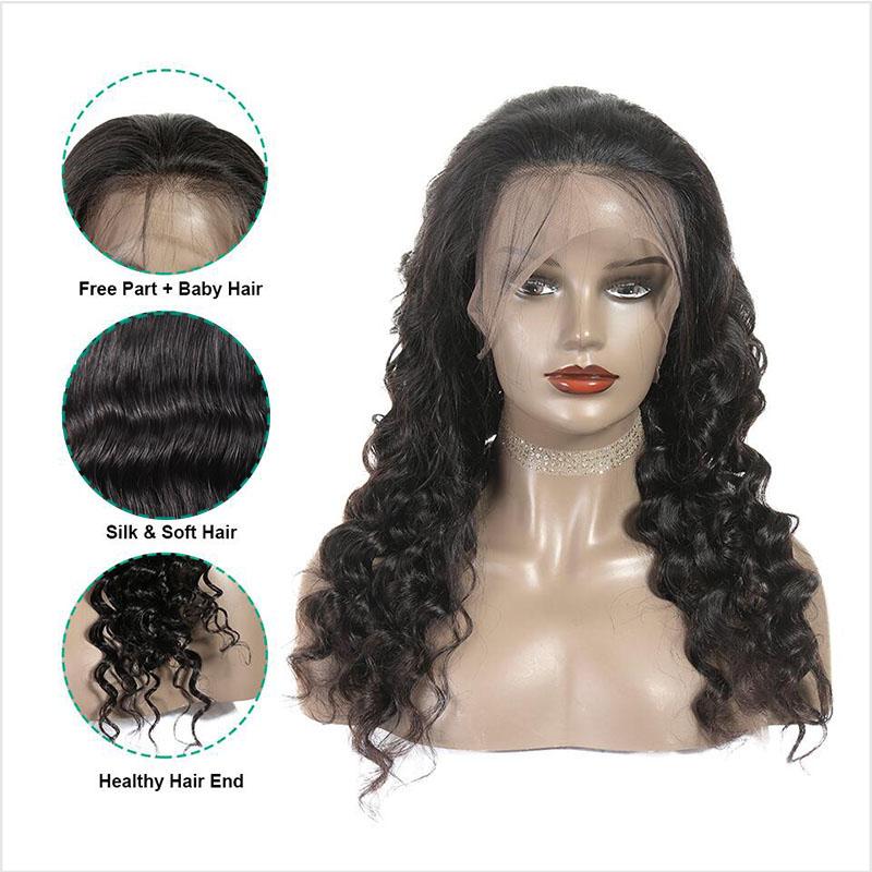 Loose Deep Wave HD Invisible Lace Frontal Wig