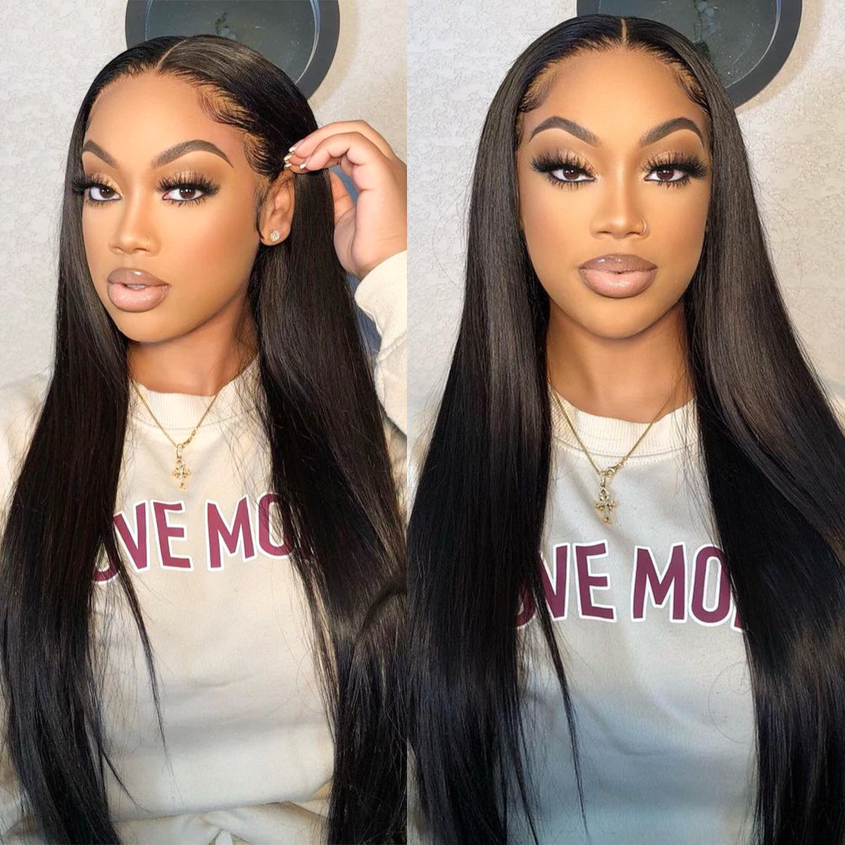 Straight Transparent 360 Lace Frontal Wig