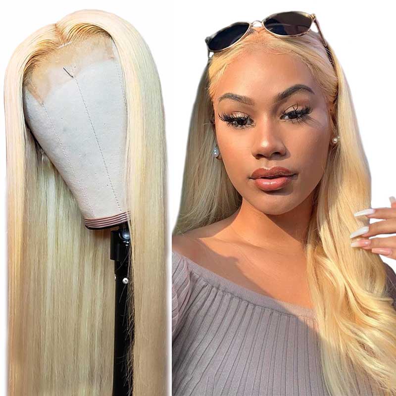 250% High Density 613 Blonde Straight Lace Wig