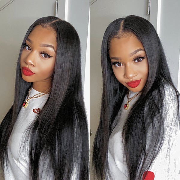 180% U Part Wig Straight Glueless Hair Wig