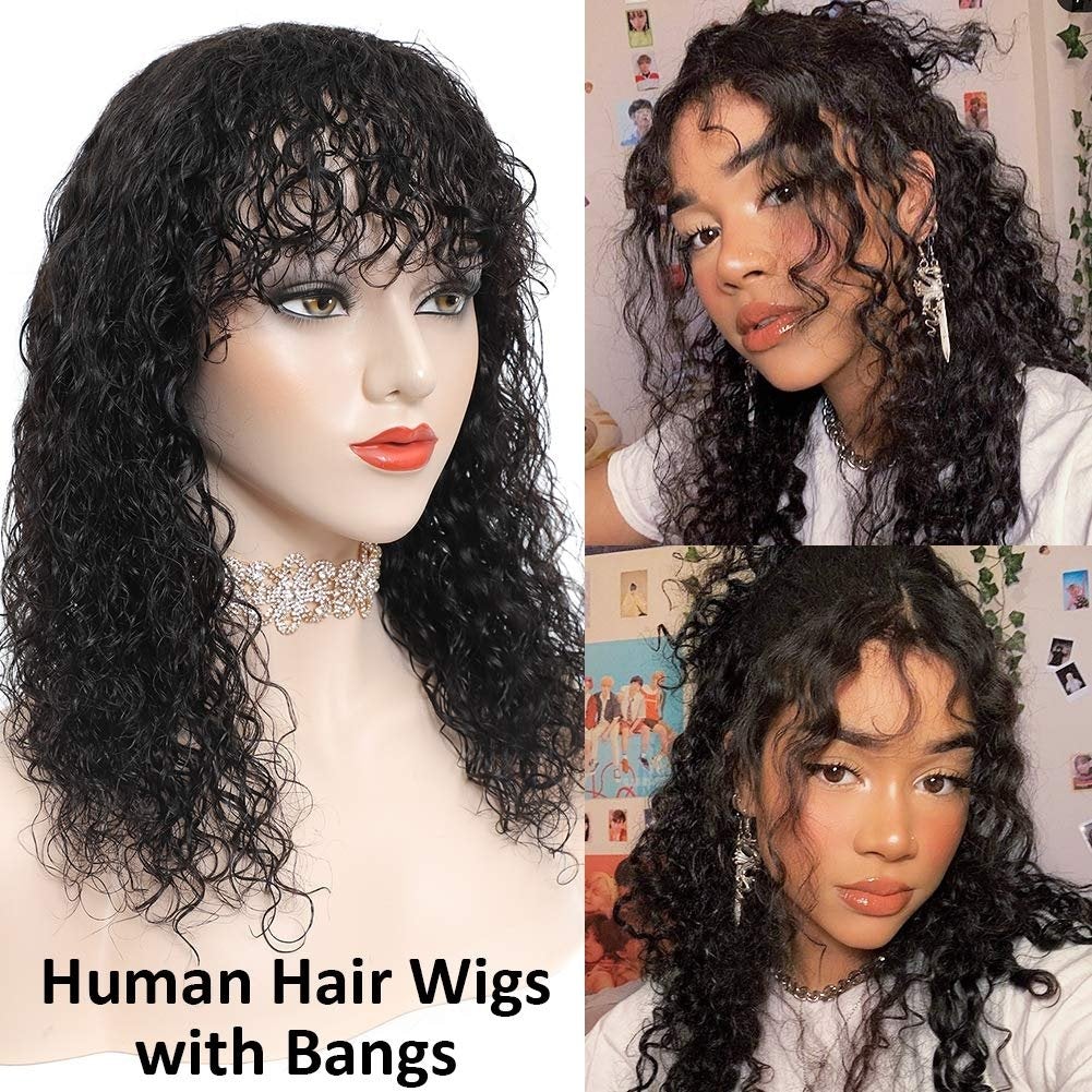 Talktohair Water Wave Lace Front Wigs Human Hair Pre Plucked, 180% Density Wavy Human Hair