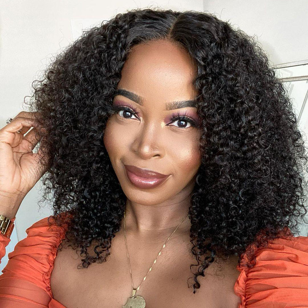 Kinky Curly Pre-plucked Lace Frontal Wig