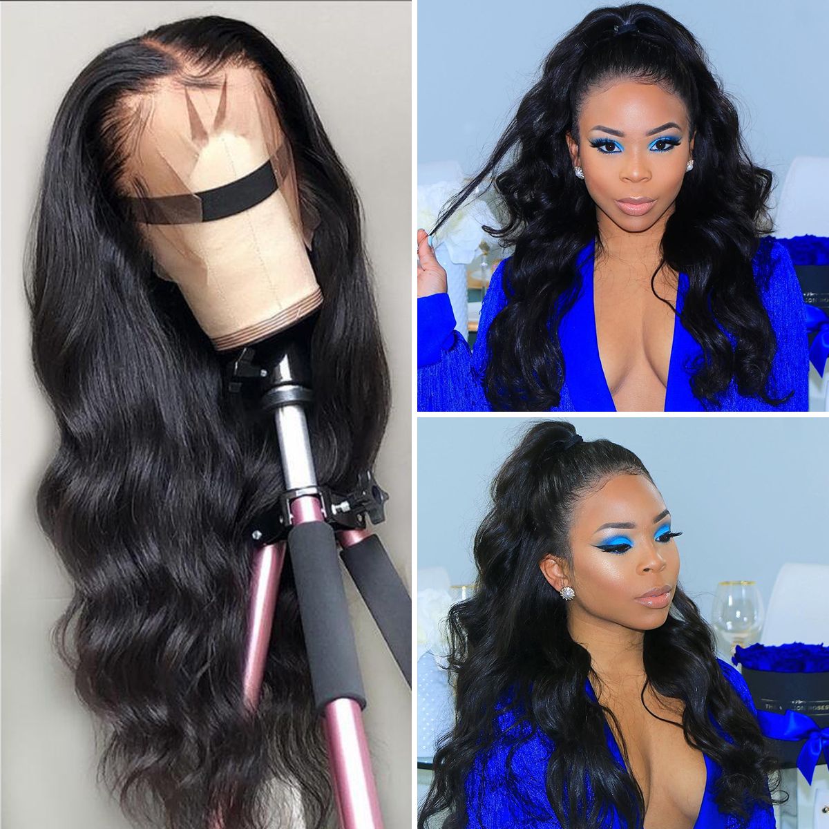 Full Lace Body Wave Wig Pre-Plucked Invisible Knots