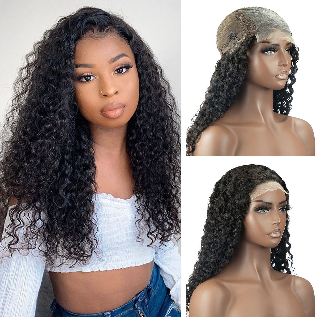 Talktohair Lace Front Wigs Human Hair Water Wave 4x4 Lace Frontal Wigs Human Hair Wigs