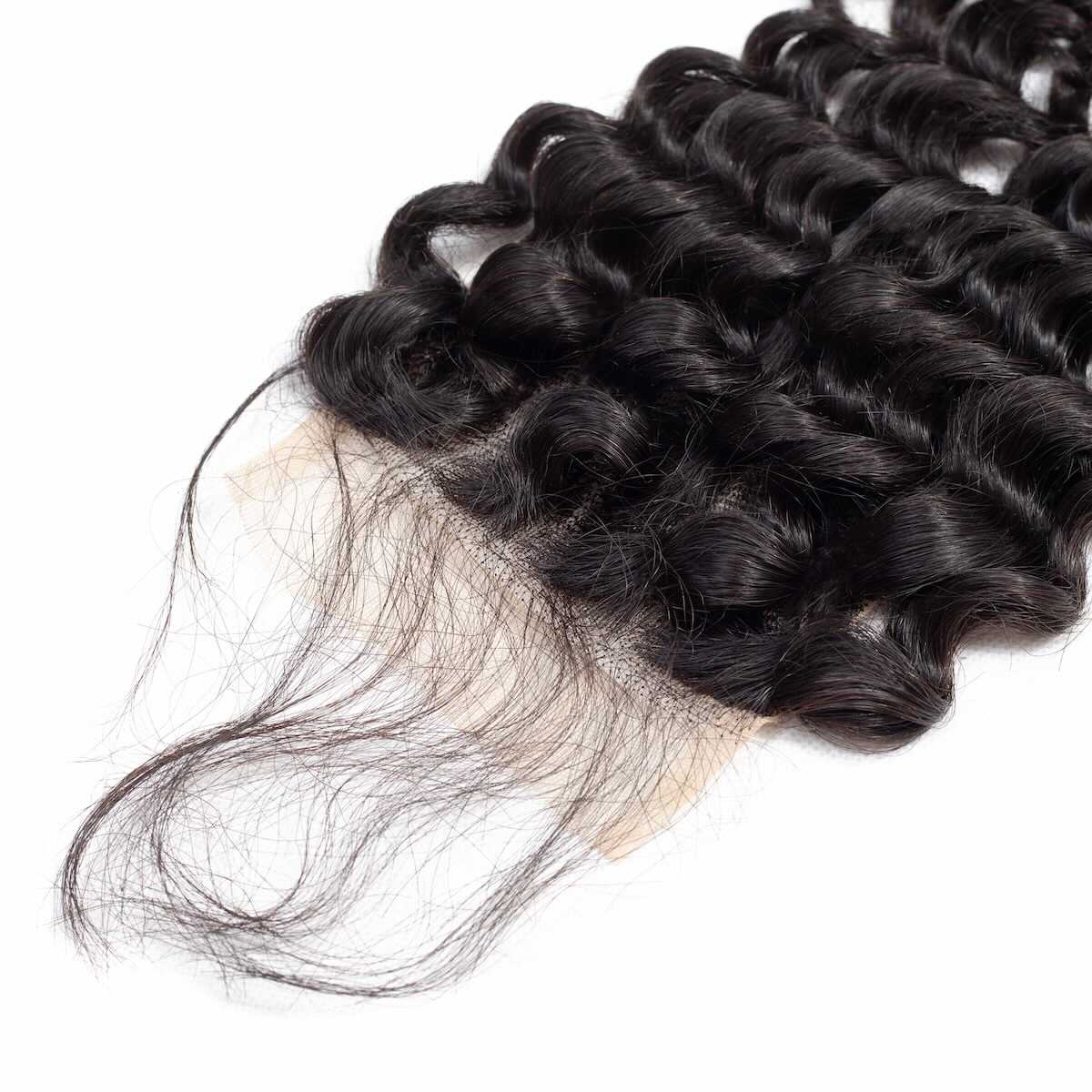 3 Bundles Water Wave Hair with 4x4 Lace Closure Hair