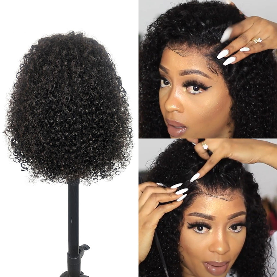 Kinky Curly Pre-plucked Lace Frontal Wig