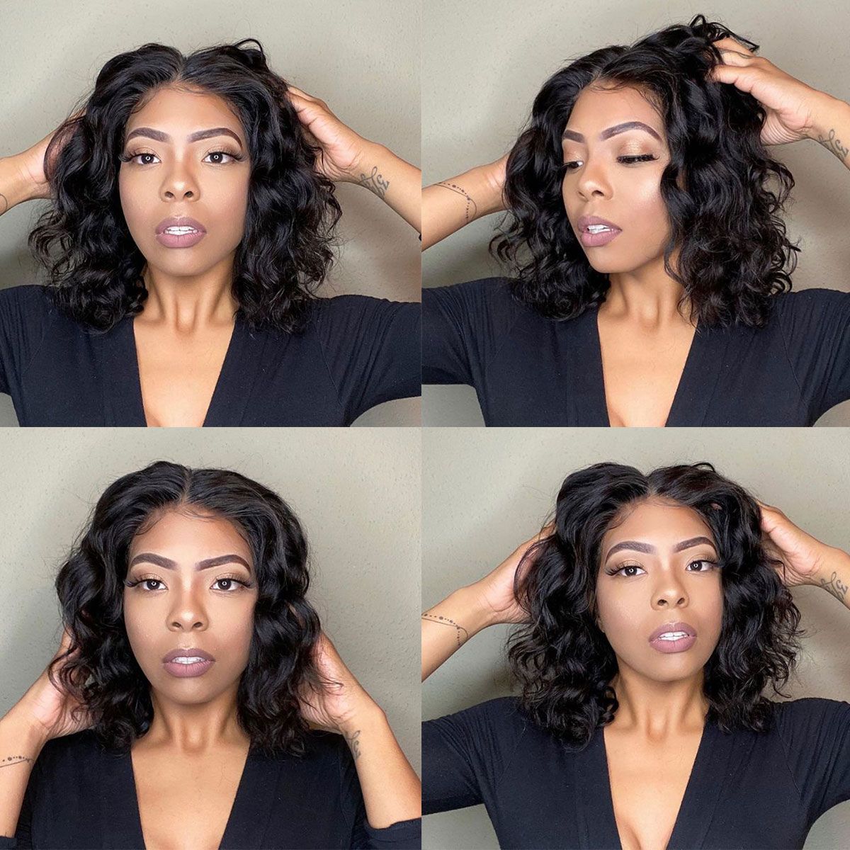 Natural Looking Loose Deep Lace Bob Wig