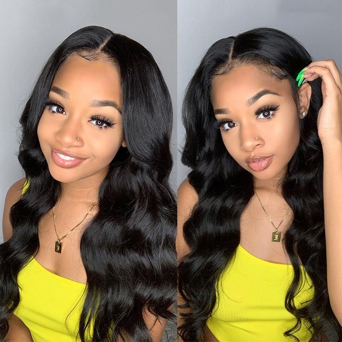 Full Lace Body Wave Wig Pre-Plucked Invisible Knots