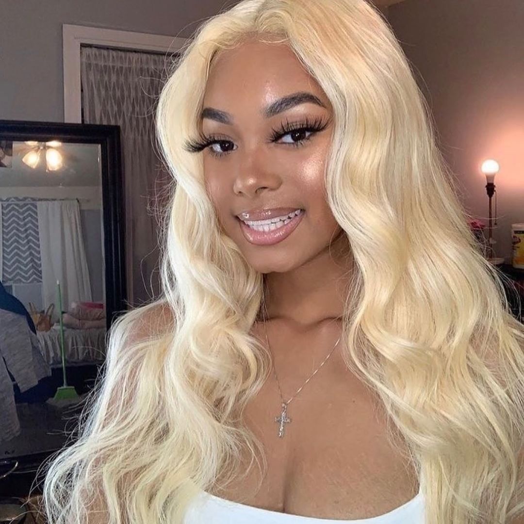 613 Blonde Lace Front Wigs Human Hair Body Wave 13x4 HD Lace 613 Frontal Wig