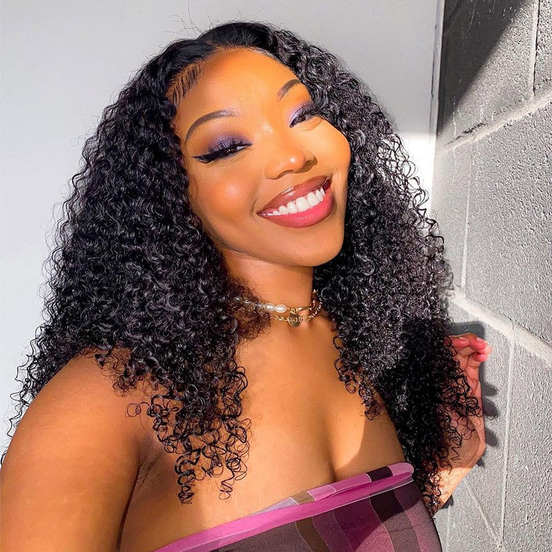 Kinky Curly Pre-plucked Lace Frontal Wig