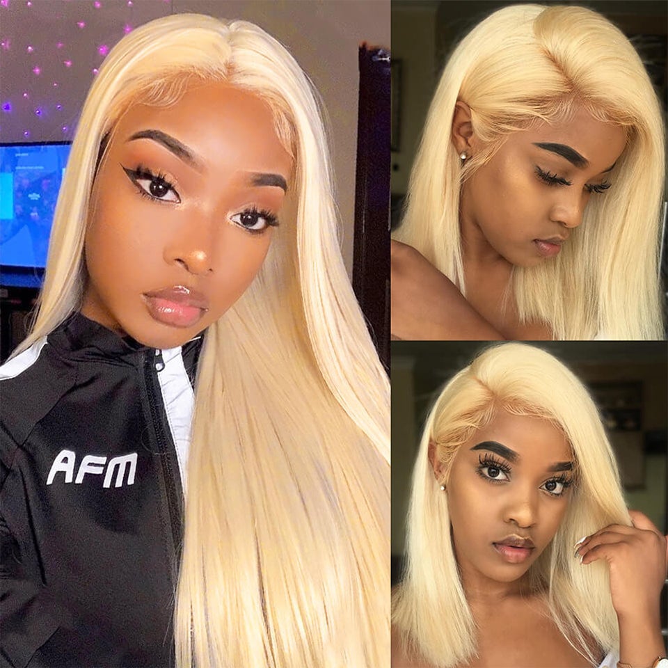 250% High Density 613 Blonde Straight Lace Wig