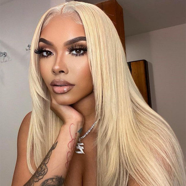 250% High Density 613 Blonde Straight Lace Wig